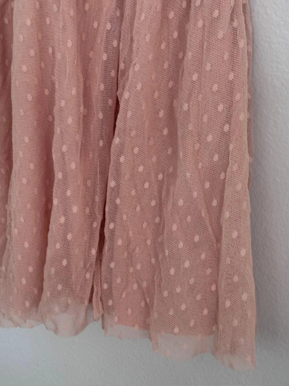 Free People Blush Pink Swiss Dot Lace Crossover Halter Peplum Tank Top L